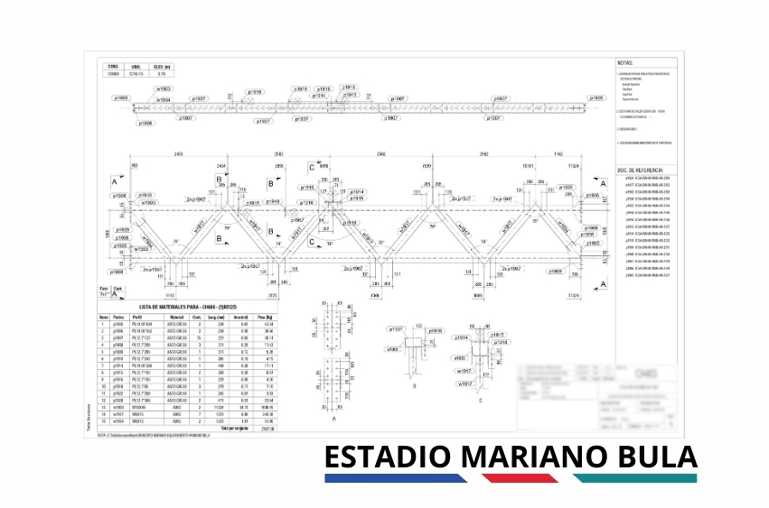 Proyecto Estadio Mariano Bula – Diseño y Detalle Estructural en Panamá