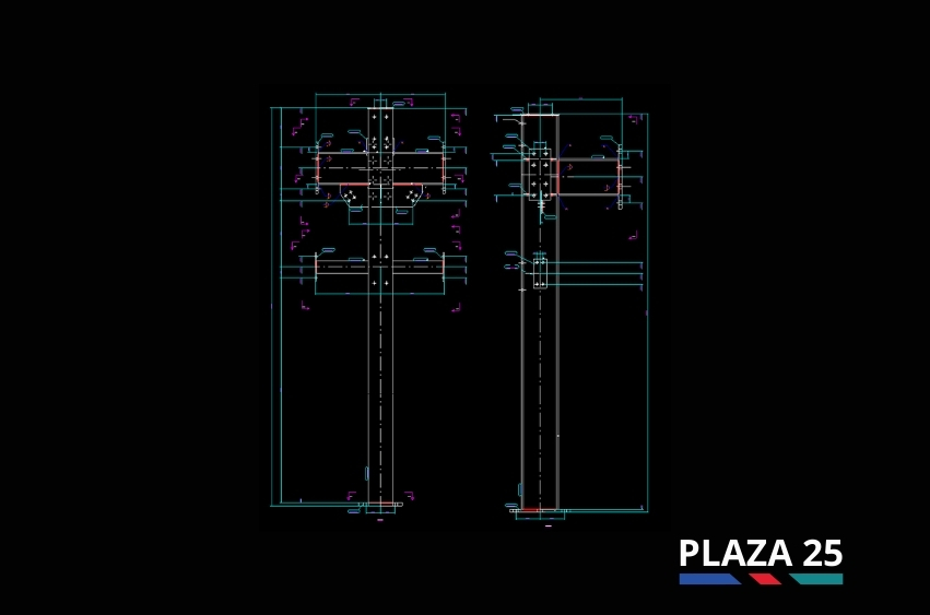 Proyecto Plaza 25 – Complejo Comercial con Estructura Metálica y Concreto Reforzado
