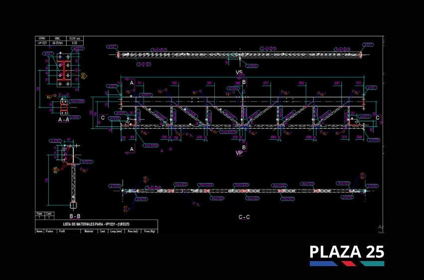 Proyecto Plaza 25 – Complejo Comercial con Estructura Metálica y Concreto Reforzado